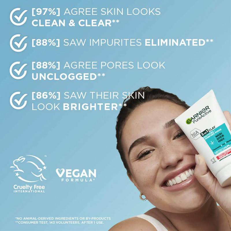 Pure Active 3 In 1 Clay Mask Scrub Wash Oily Skin - Image 3