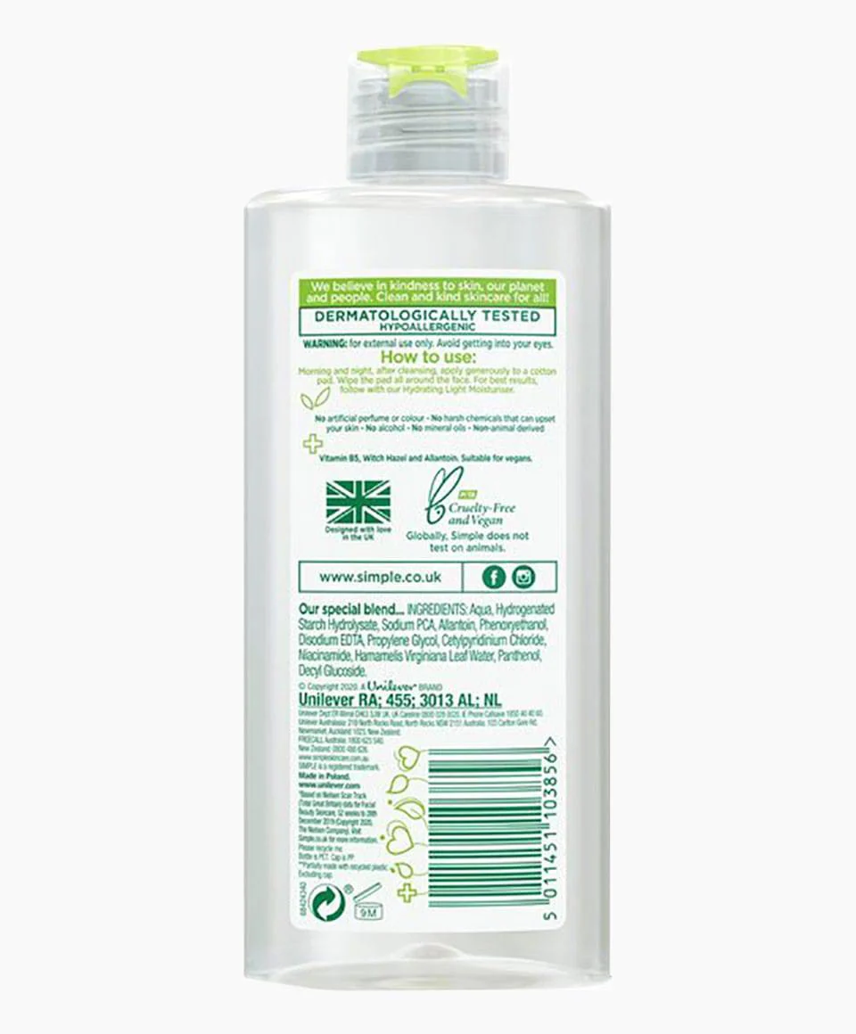 Simple Kind To Skin Soothing Facial Toner - Image 3